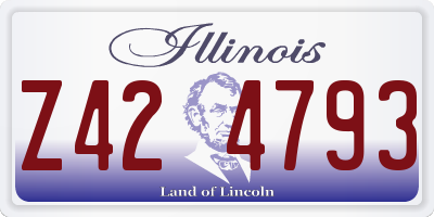 IL license plate Z424793
