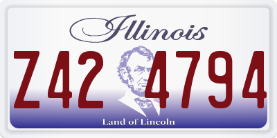 IL license plate Z424794