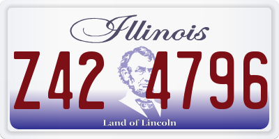 IL license plate Z424796