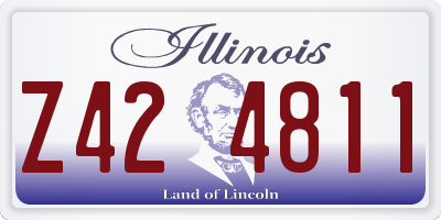 IL license plate Z424811