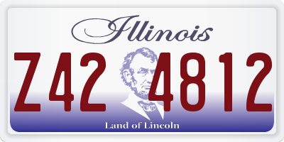 IL license plate Z424812