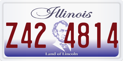 IL license plate Z424814