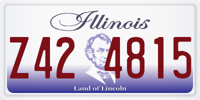 IL license plate Z424815
