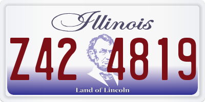 IL license plate Z424819