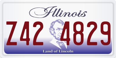 IL license plate Z424829