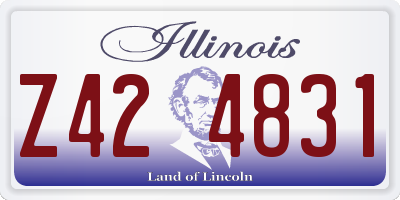IL license plate Z424831