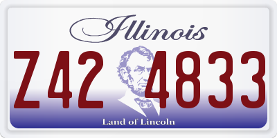 IL license plate Z424833