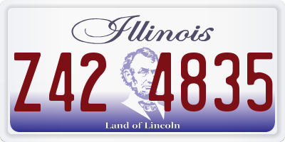 IL license plate Z424835