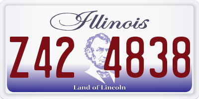 IL license plate Z424838