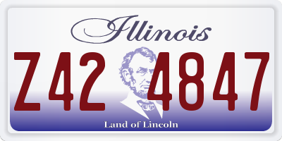 IL license plate Z424847