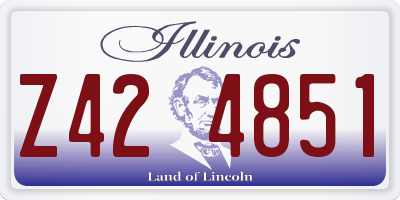 IL license plate Z424851