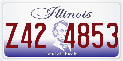 IL license plate Z424853