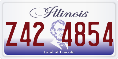 IL license plate Z424854