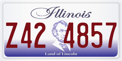 IL license plate Z424857