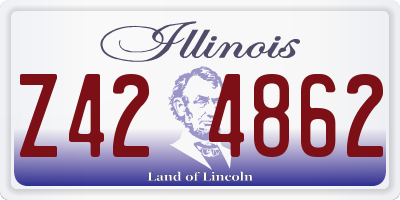 IL license plate Z424862