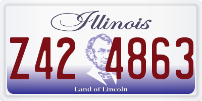 IL license plate Z424863