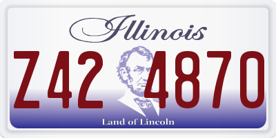 IL license plate Z424870