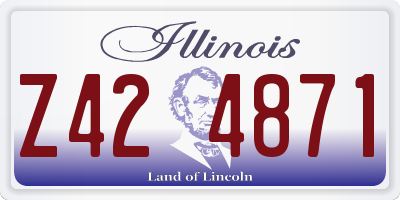 IL license plate Z424871