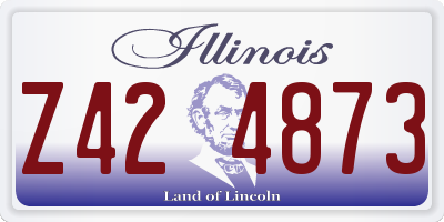IL license plate Z424873