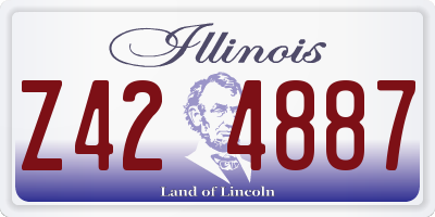 IL license plate Z424887