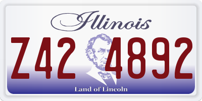 IL license plate Z424892