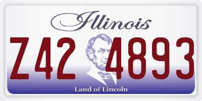 IL license plate Z424893