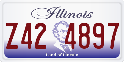 IL license plate Z424897