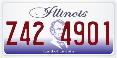 IL license plate Z424901