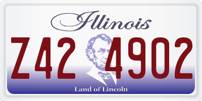 IL license plate Z424902