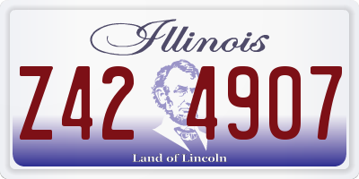 IL license plate Z424907