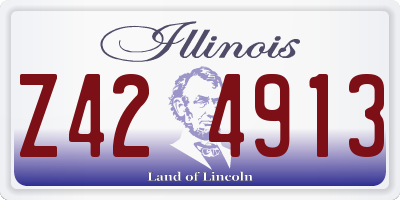 IL license plate Z424913