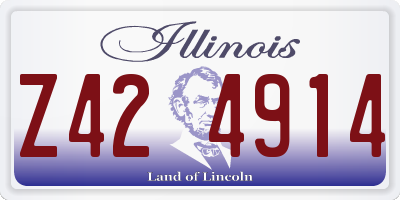IL license plate Z424914