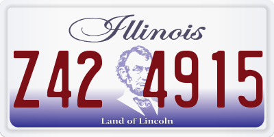 IL license plate Z424915