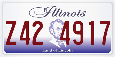 IL license plate Z424917