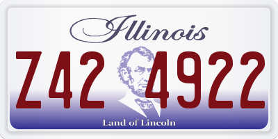IL license plate Z424922