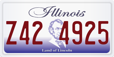 IL license plate Z424925