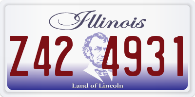 IL license plate Z424931
