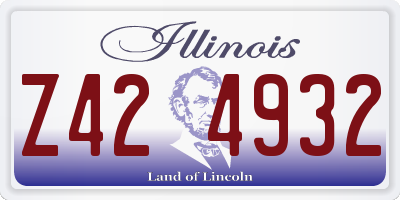 IL license plate Z424932