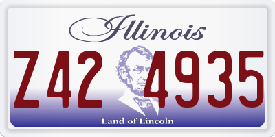 IL license plate Z424935