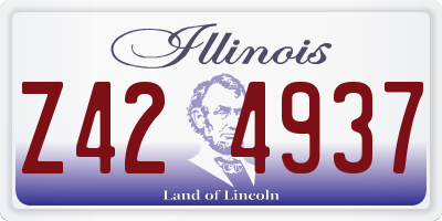 IL license plate Z424937