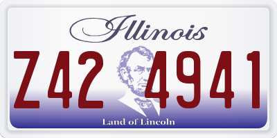 IL license plate Z424941