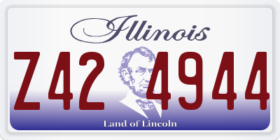 IL license plate Z424944