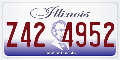 IL license plate Z424952