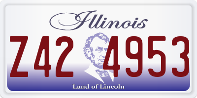 IL license plate Z424953