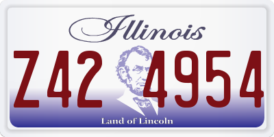 IL license plate Z424954