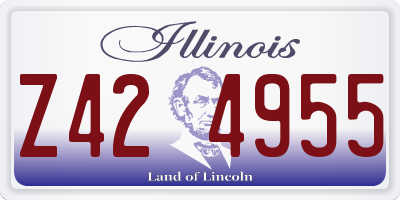 IL license plate Z424955