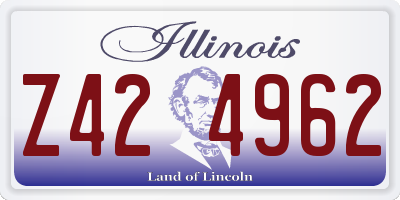 IL license plate Z424962