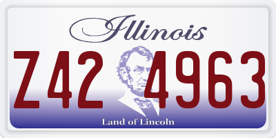 IL license plate Z424963