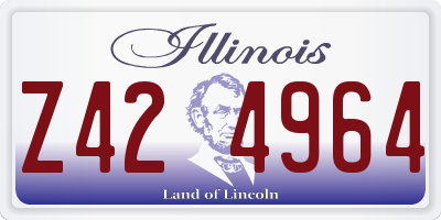 IL license plate Z424964