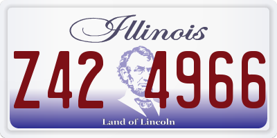 IL license plate Z424966